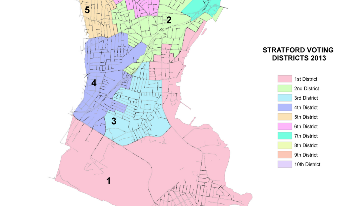 Stratford, CT Town Council Voting Districts (Partial Map Only)