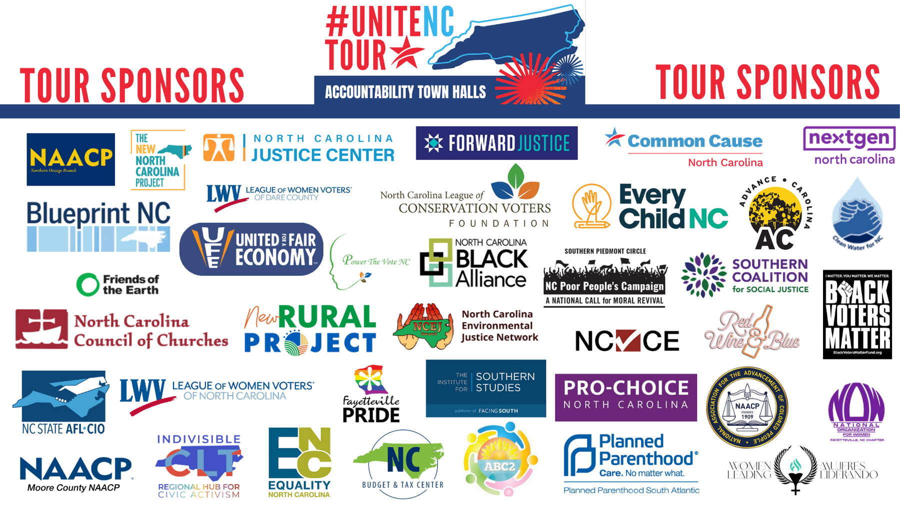 UniteNC Town Hall Tour 2023 Common Cause North Carolina