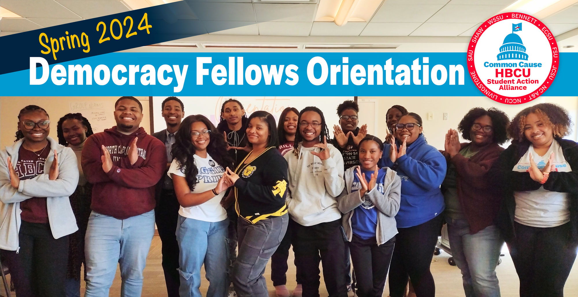 Common Cause NC HBCU Democracy Fellows kick off new semester of empowering student voices