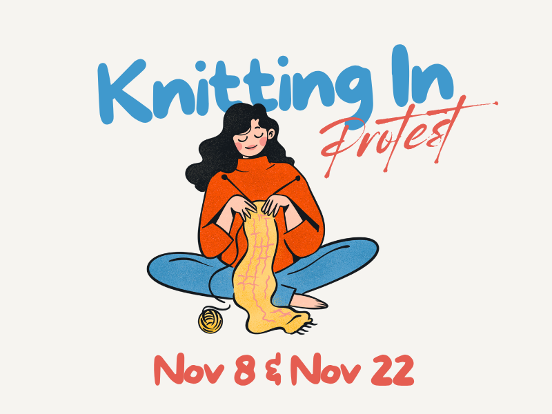 Knitting in Protest of Portland Occupation Common Cause Oregon
