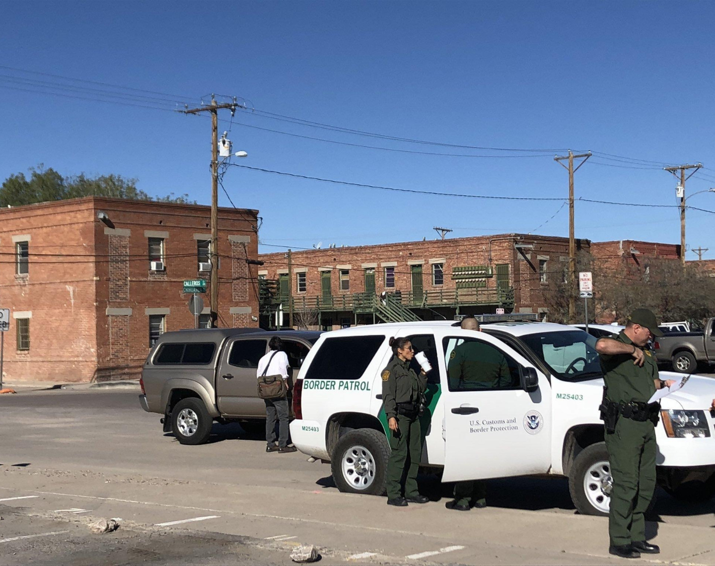 border patrol outside of a building